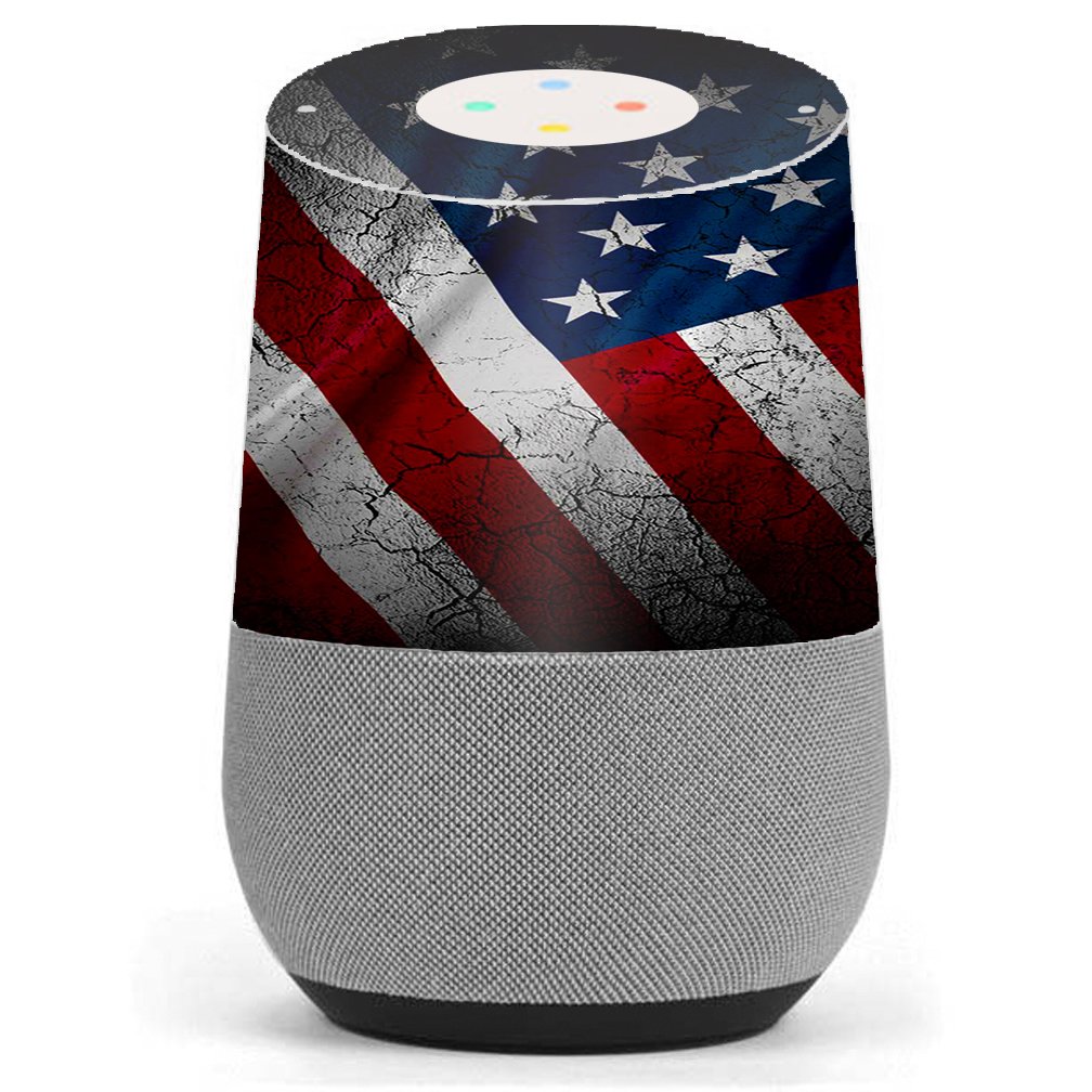 Skin Decal Vinyl Wrap for Google Home Stickers Skins Cover/American Flag Distressed
