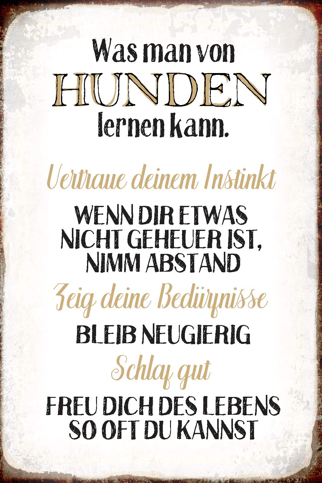 Schatzmix Plaque Murale En Métal Avec Inscription En Allemand In Diesem