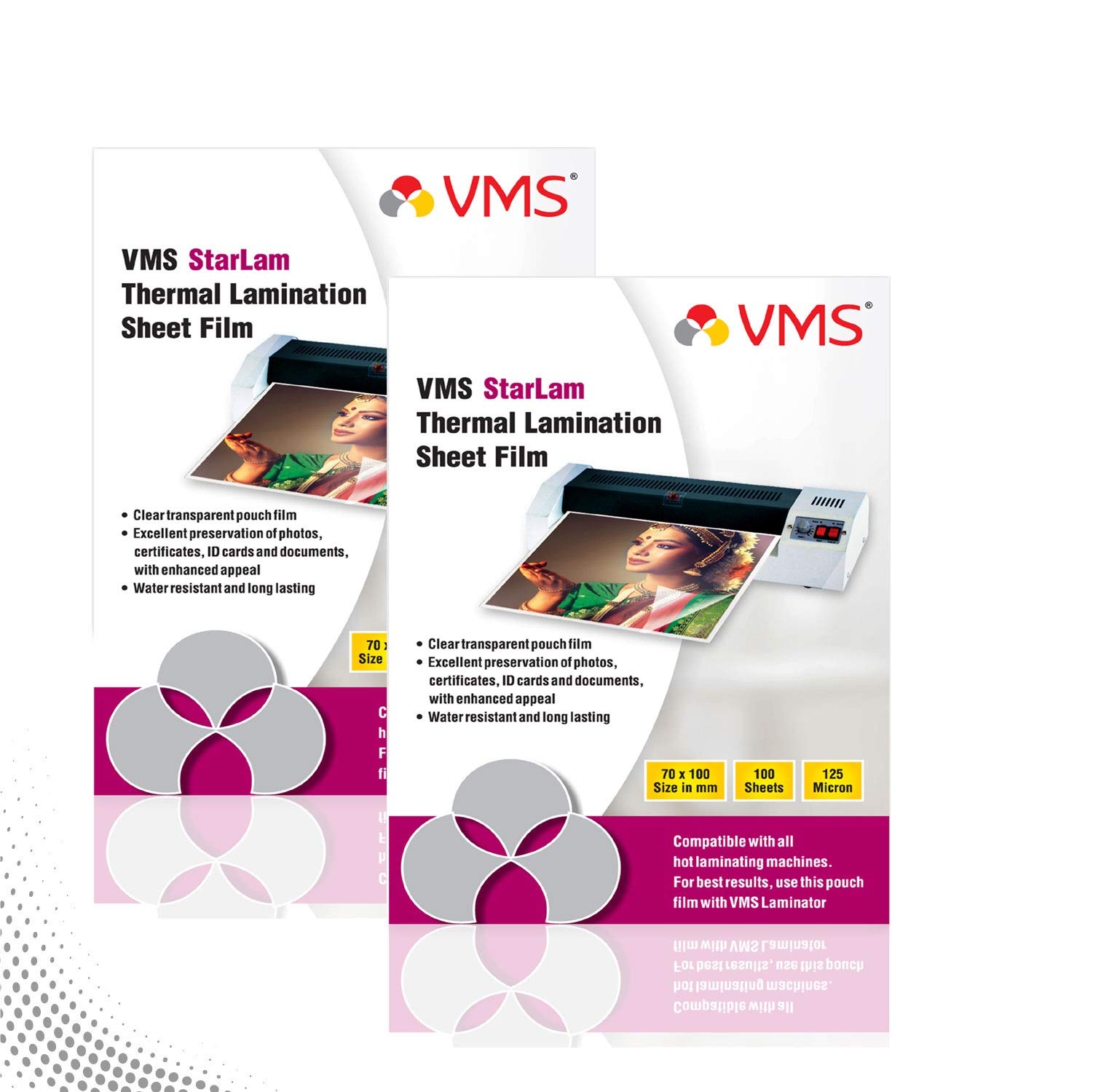Buy VMS Starlam Thermal Lamination Pouch 70x100mm 125 Micron (200