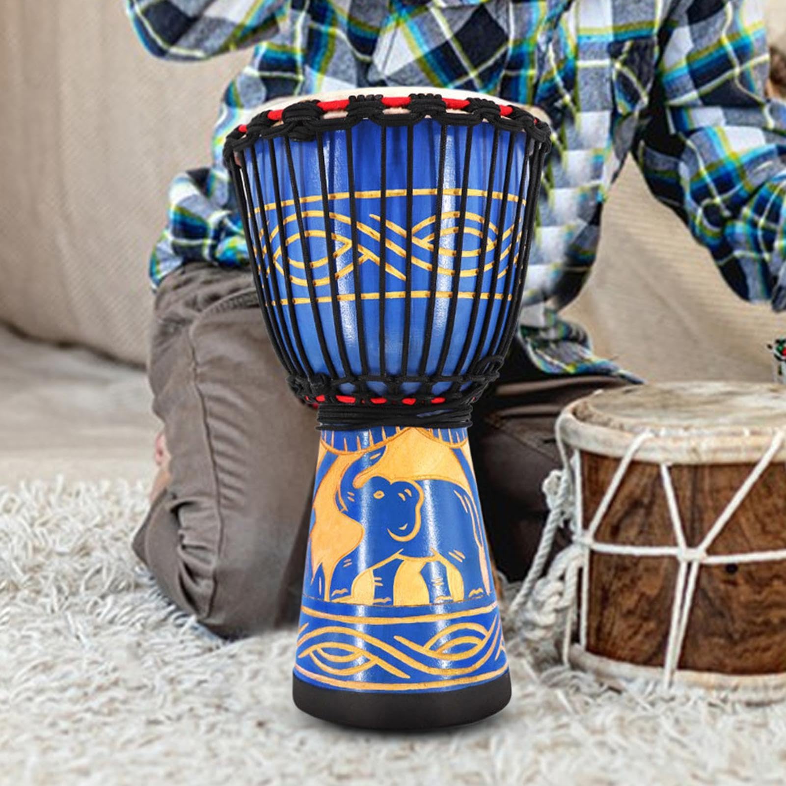 Drum bongo, tamburi bongo adulti Drum a mano ispirato a mano da 8 pollici