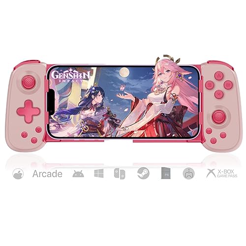 arVin Wireless Gaming Controller for iPhone, iPad, Android, Samsung Galaxy, Tablet, Switch, PS4, PC Gamepad with Hall Effect JoystickTurbo6-Axis