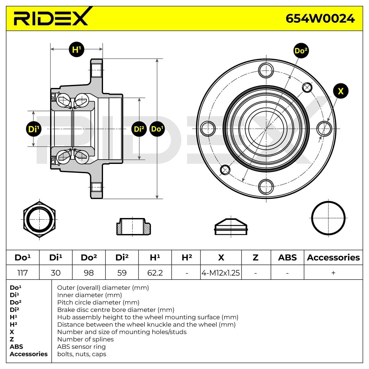 RIDEX Kit cuscinetto ruota per FIAT PANDA 169