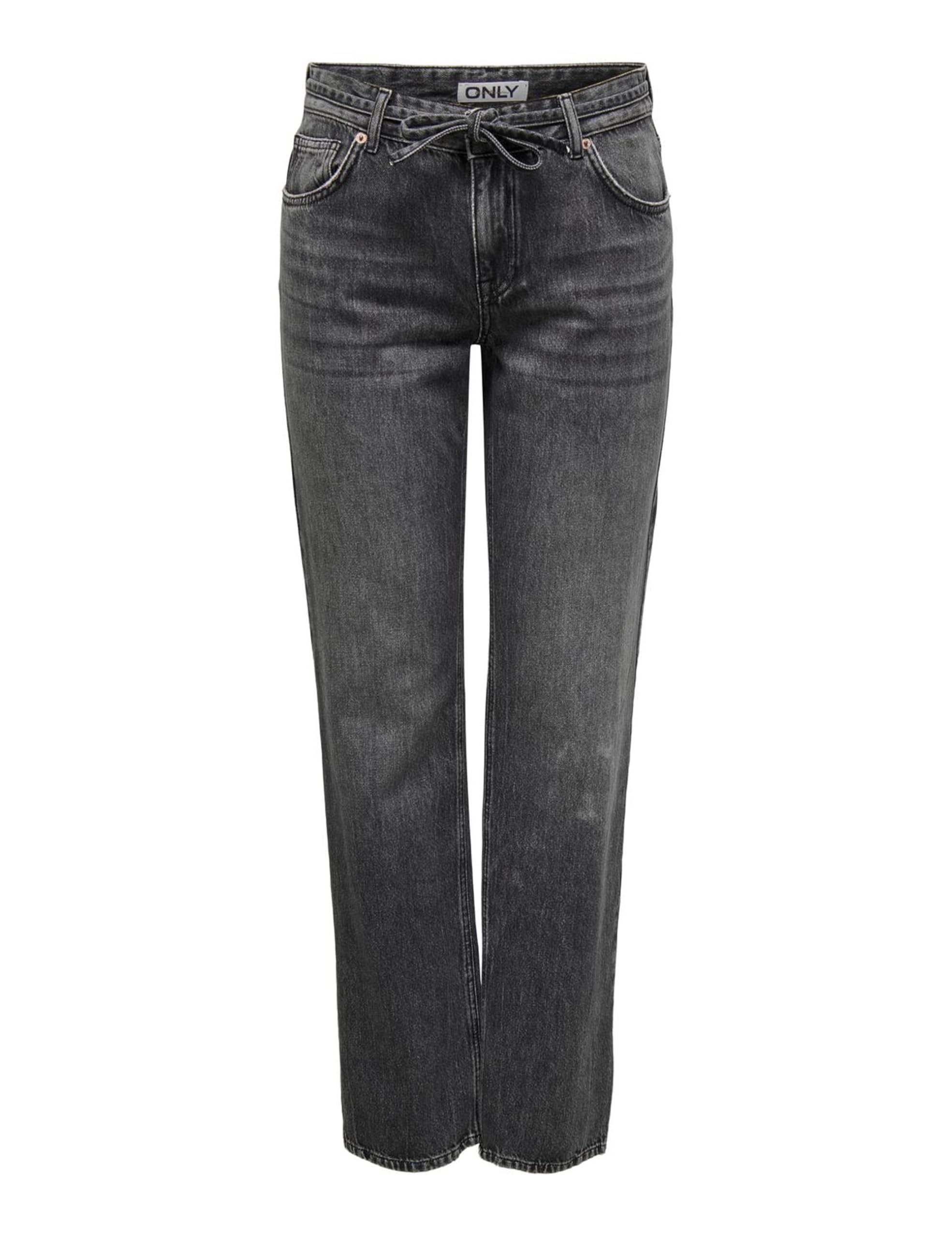 ONLY Women's Onlbree Low Straight DNM Dot Jeans, Grey Denim, 28W x 30L