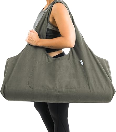 Yogiii, bolsa para esterilla de yoga, la YogiiiTotePRO, bolsa grande para llevar esterilla de yoga con bolsillo lateral, para todos los tamaño de