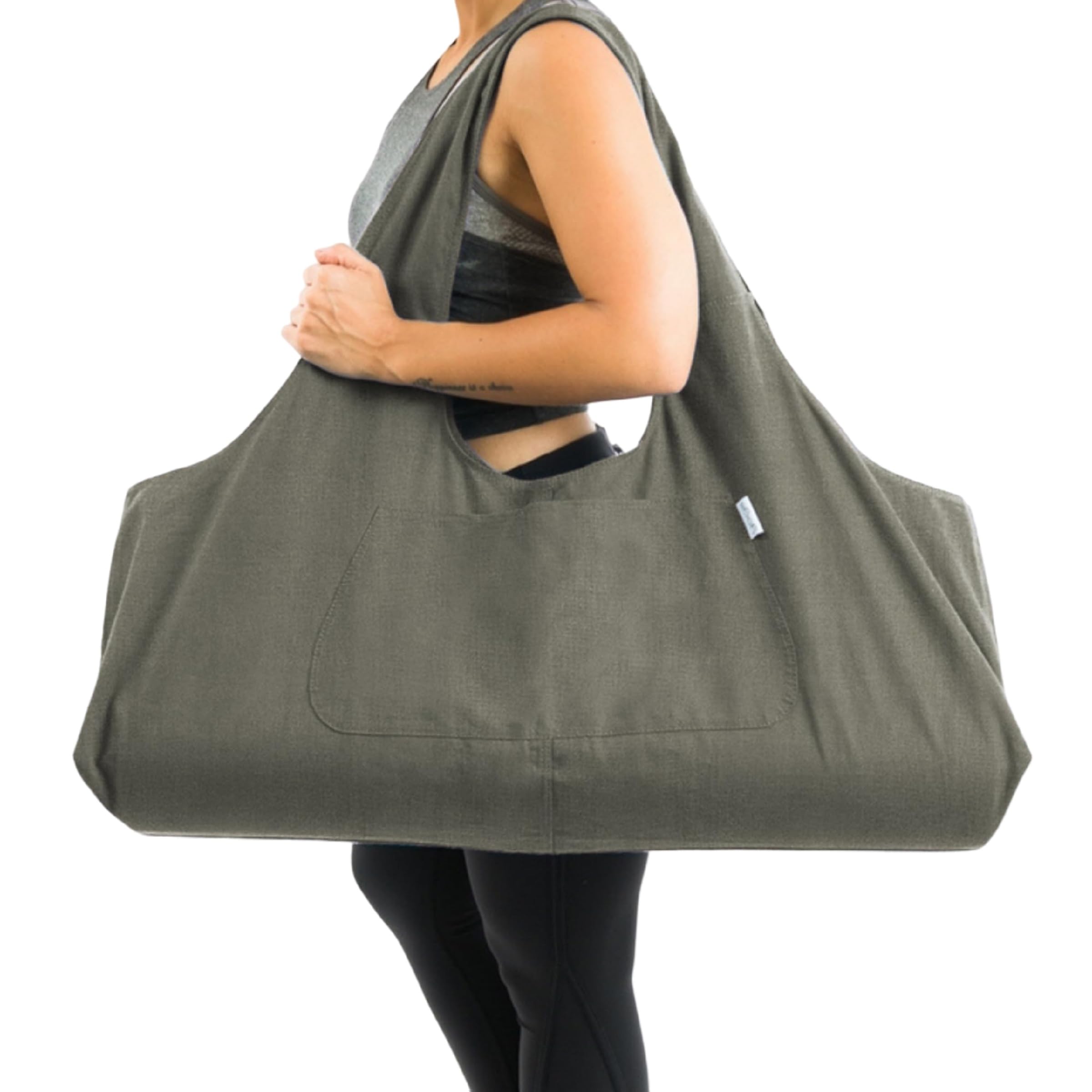 Yogiii Large Yoga Mat Carrier | The ORIGINAL YogiiiTotePRO Yoga Mat Bag | Yoga Bag for Mat and Blocks | Fits Most Size Mats