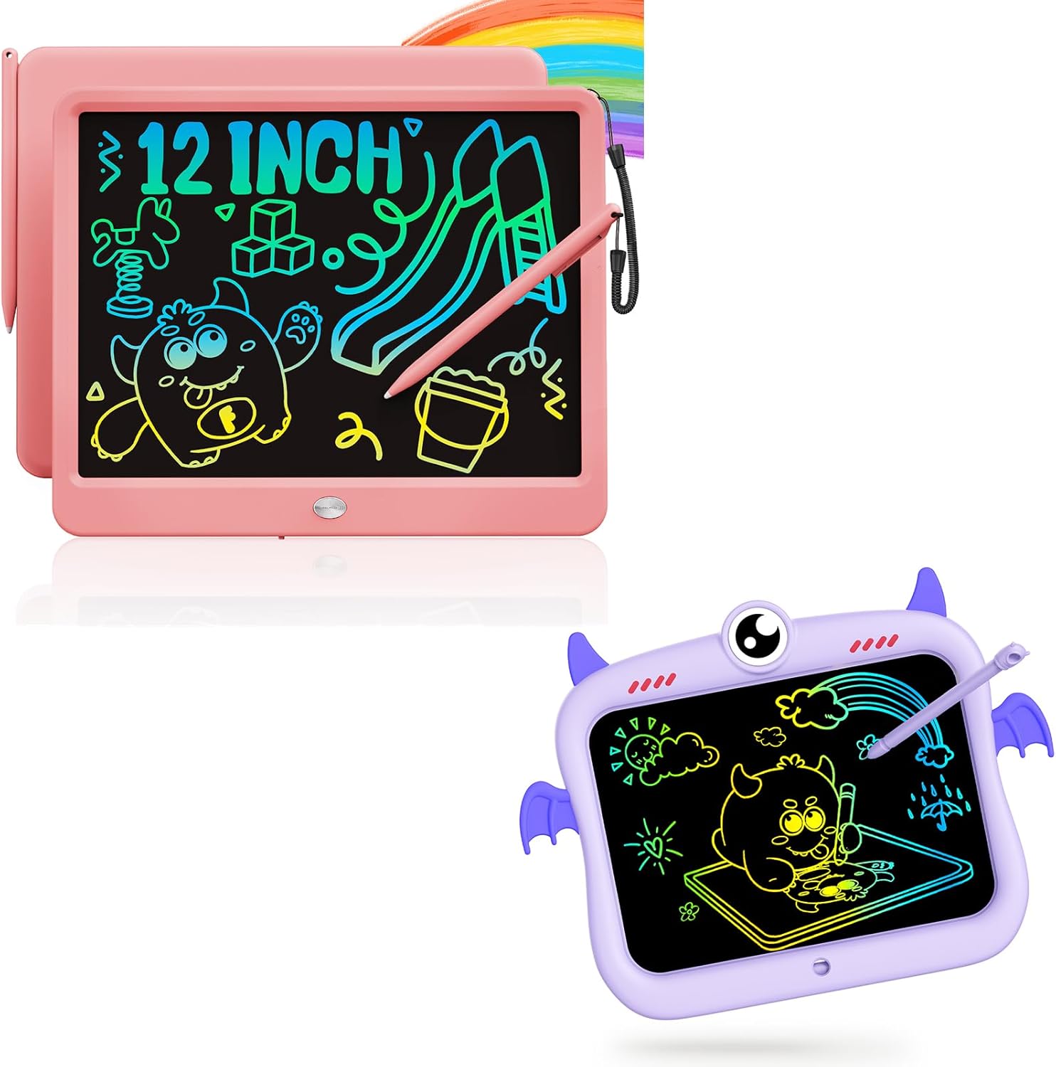 TEKFUN 12INCH + 8.5INCH LCD Writing Tablet for Kids Boys Girls Toys