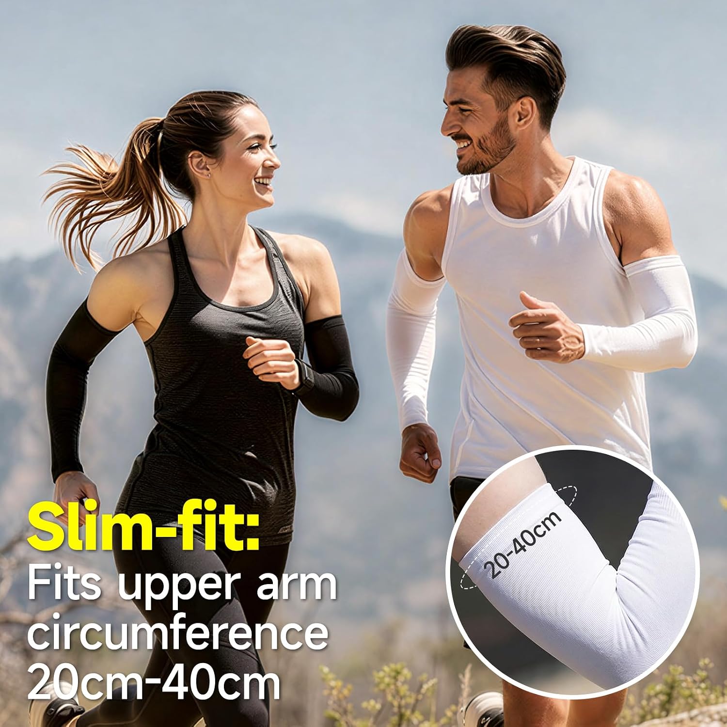 Cooling Arm Sleeves for Men & Women - UV Protection,Quick-Drying Compression Sleeves,Tattoo Cover Sleeves for Arms