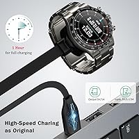 Vista 4 de Cable de carga USB-C para Garmin MARQ Gen 2 - Base de carga magnética de 3.3 pies/3.3 ft compatible con MARQ