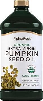 Piping Rock Pumpkin Seed Oil Organic Cold Pressed | 16 Fl Oz