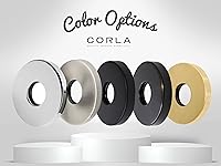 Vista 5 de Corla 2 bridas para brazo de ducha redondas de 2.5 pulgadas Placa de repuesto universal moderna (negro mate)