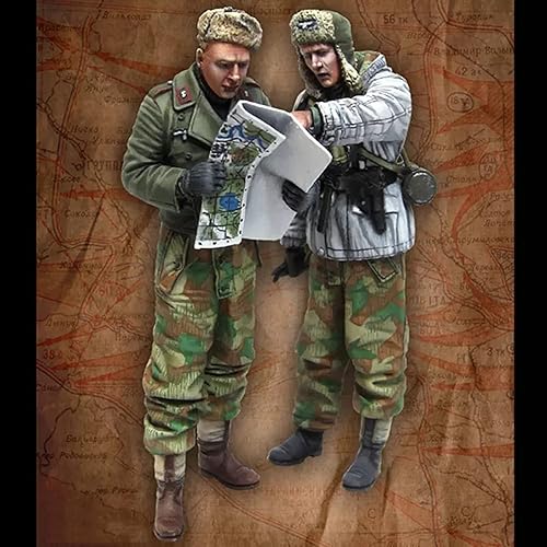 Splindg Figura de resina 135 Soldado Modelo de Soldado de la Segunda Guerra Mundial Discusión Terreno sin montar Kit miniatura K8209