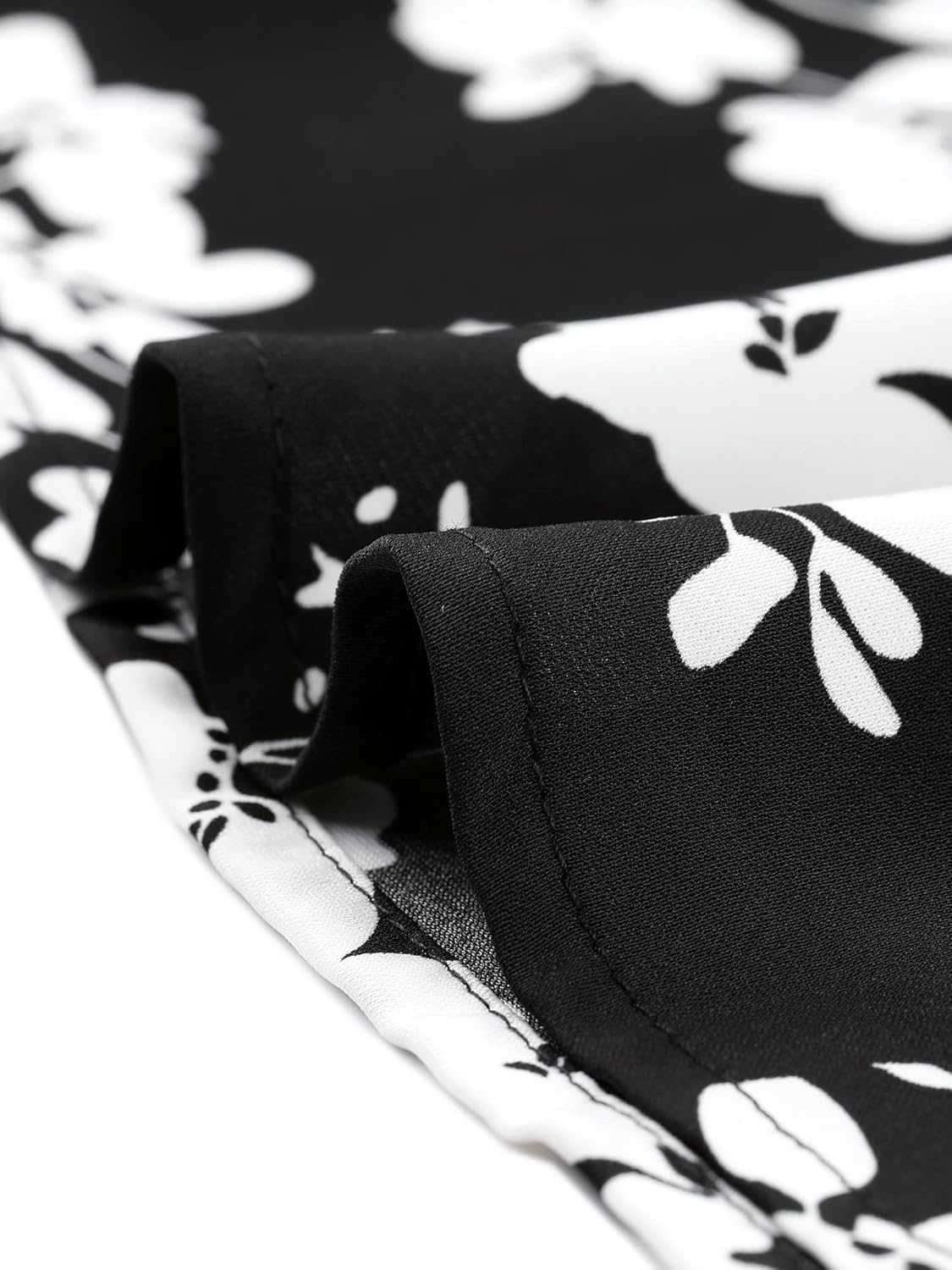 Allegra K Women's Wrap Peplum Top Blouse 2025 Summer Floral Short Sleeve Ruffle V Neck Belted Shirts - Image 5