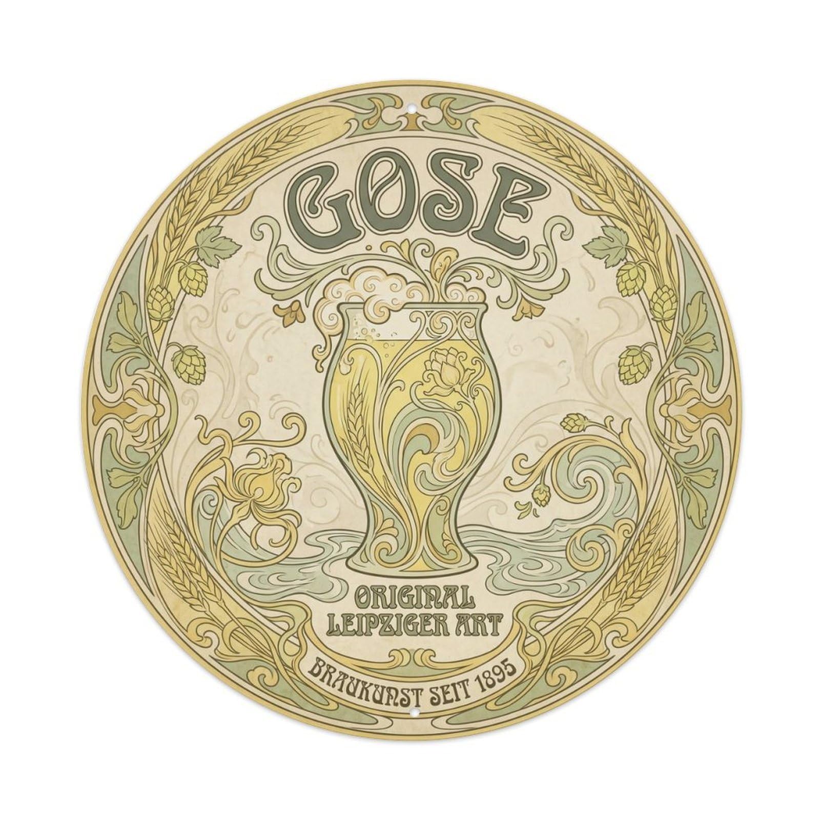 Gose Sour Beer Brewery Culture Vintage German Brew Metal Tin Sign