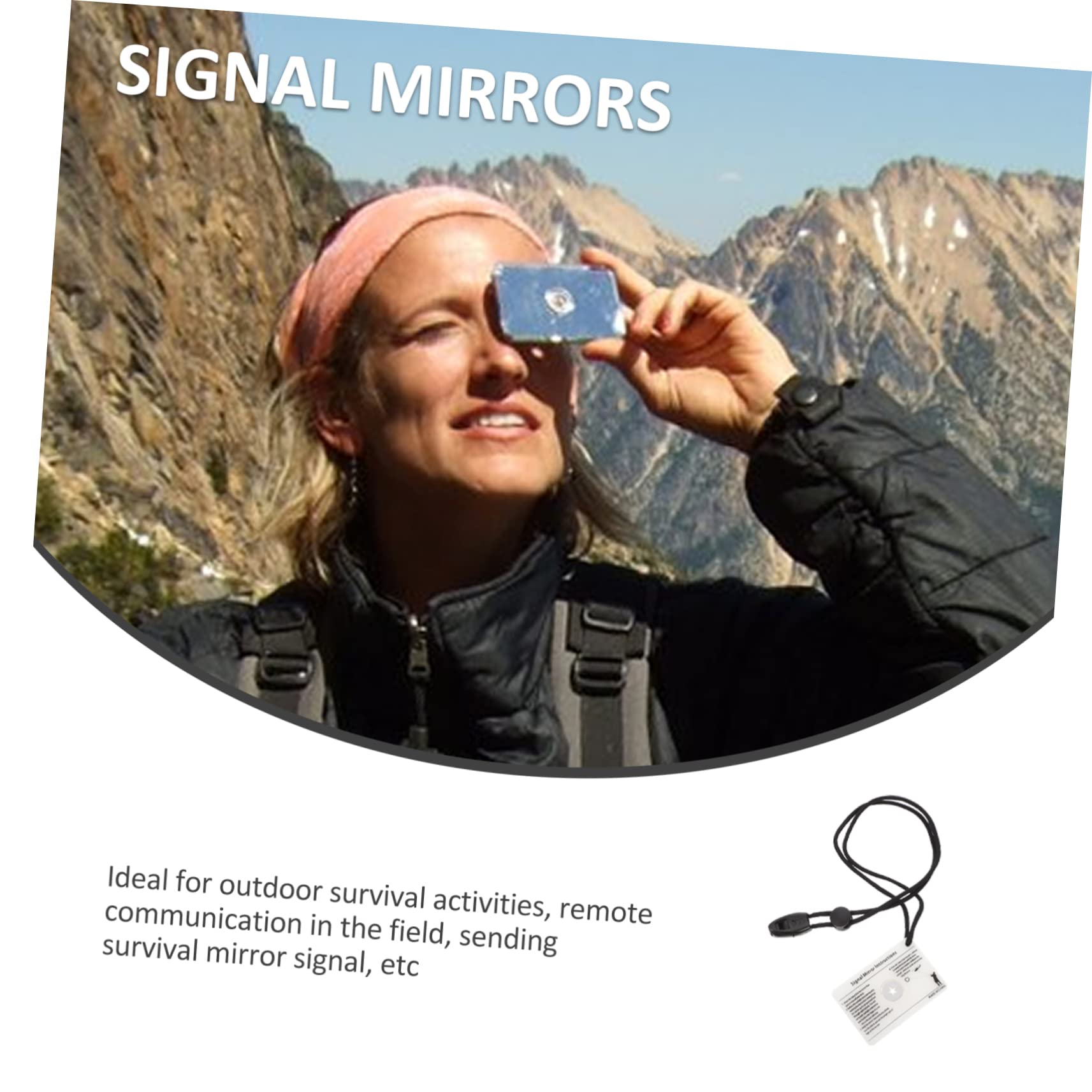 BESPORTBLE 4pezzi Specchio Di Segnalazione Notturna Per Emergenze e Attività Outdoor Specchio Riflettente Per Sopravvivenza Con Funzione Di Resistente e Facile Da Usare