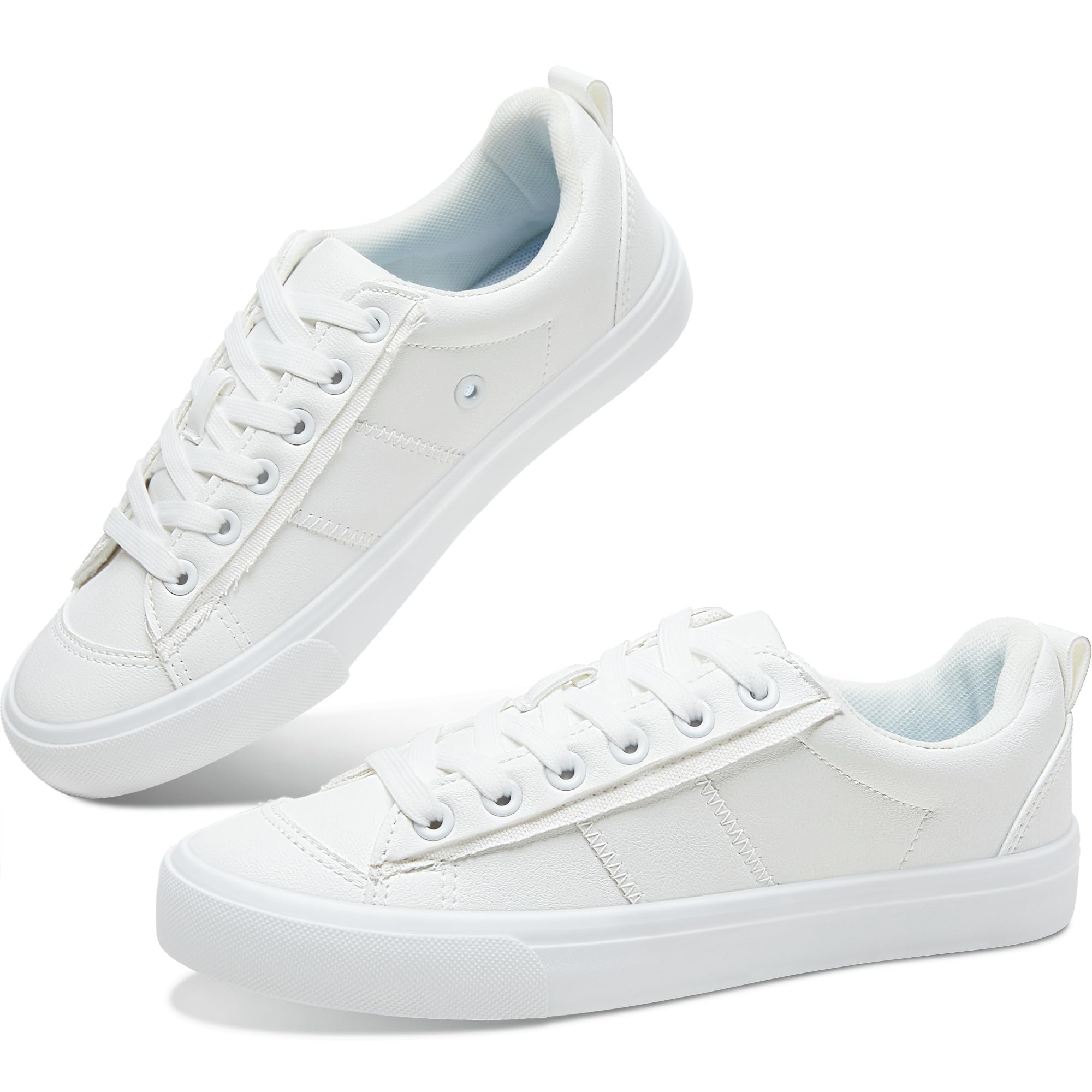 Women Tennis Fashion Shoes Casual PU Leather Sneakers Comfortable Court Sneakers