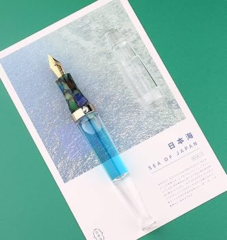 Amazon | MaJohn S5 スポイト万年筆 極細ペン先 透明アクリル