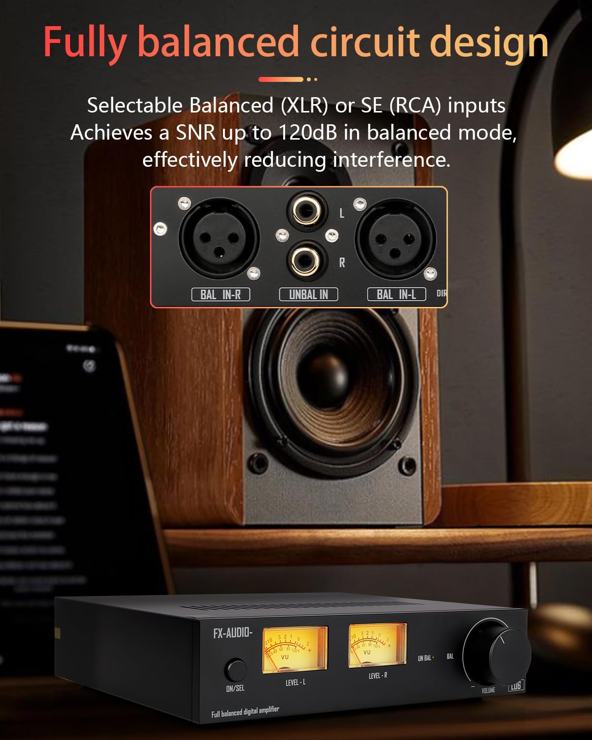 FX-Audio L06 w pełni symetryczny wzmacniacz mocy z miernikiem VU – 500 W + 500 W Dual-TPA3255 wzmacniacz cyfrowy HiFi klasy D stereo do pasywnych głośników 2Ω-8Ω, domowego audio