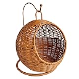Imitation Woven Rattan Cats Hammock Bed for Cats Resting Indoor Sleep Bed Hammock Sleep for Small Small Space
