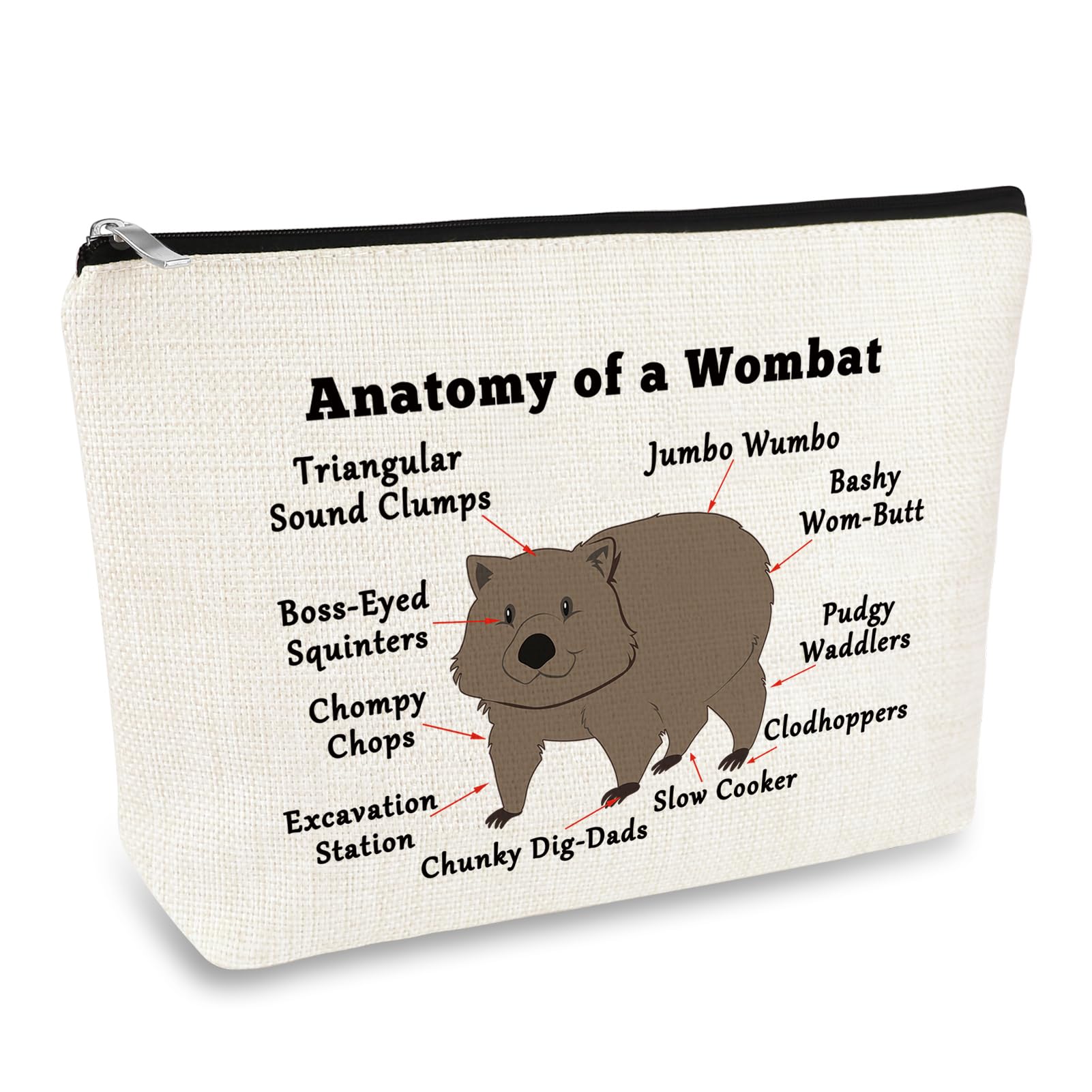 Wombat Lover Gift Makeup Bag Wombats Gift for Girls Women Wombat Themed Gifts Cosmetic Bag Animal lover Gift Bear Lover Gifts Birthday Christmas