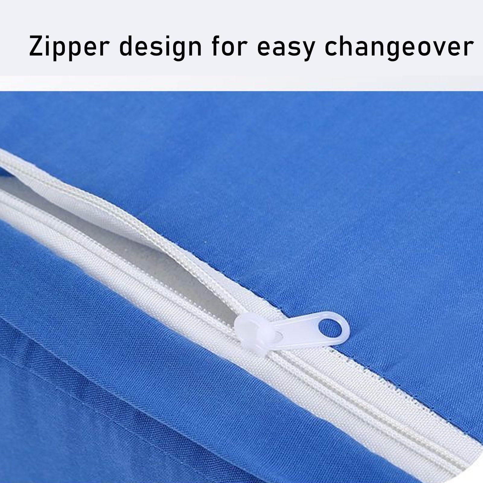 Cojín de cuña de soporte para piernas en forma de S, 59 x 55 x 20 cm, para un mejor sueño, ideal para la recuperación postoperatoria, cojín para piernas con elevación azul para un