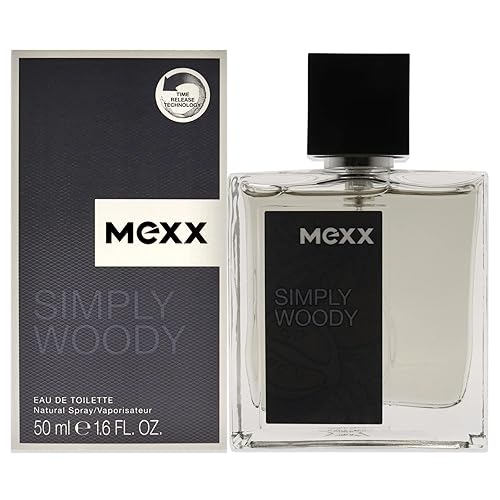Mexx Simply Woody Eau de Toilette en aerosol, 1.6 onzas líquidas