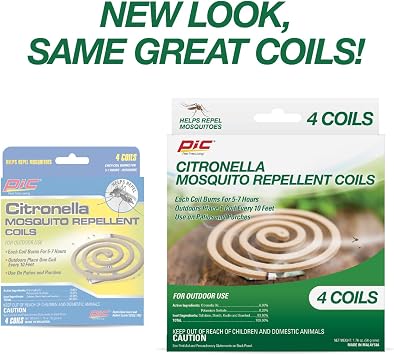 PIC CIT-COIL-4 Mosquito Repellent Citronella Coils,Multi