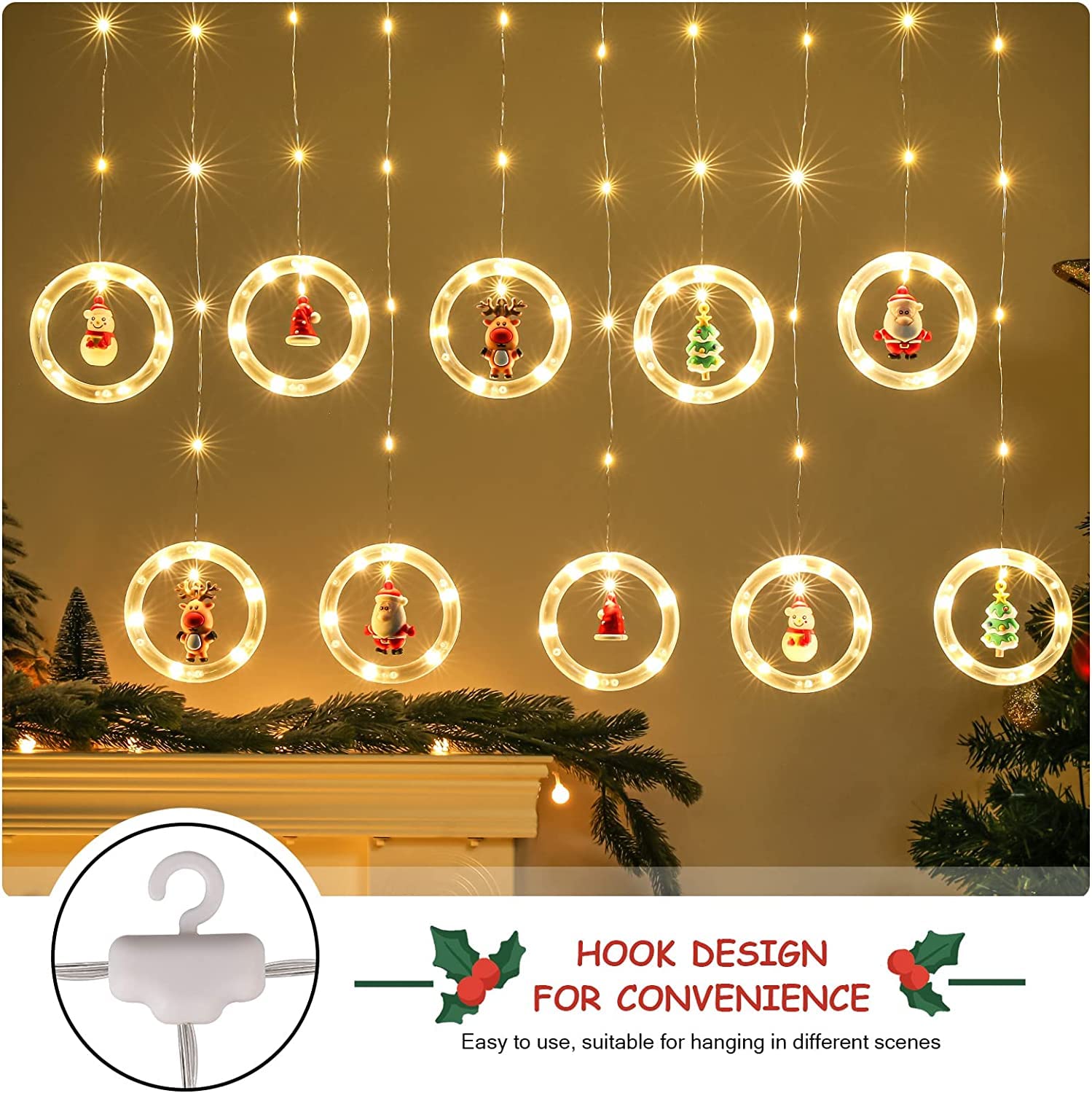 Décoration De Noël - FDIT - Renne Et Traîneau - 100 LED - Argenté - Extérieur - Résistant Aux