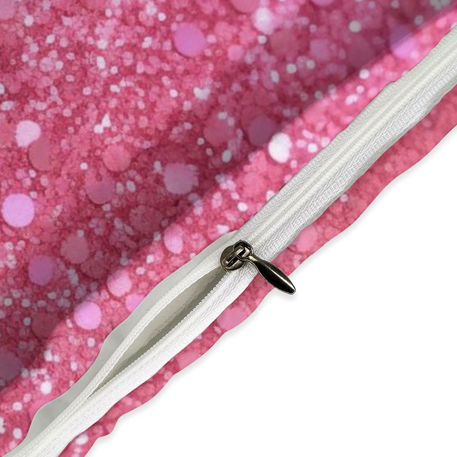 Set di biancheria da letto 3 pezzi, ultra morbido, con glitter rosa scintillante + 2 federe, leggero copripiumino double-face, per casa/hotel/regali, 218,4 x 178,8 cm