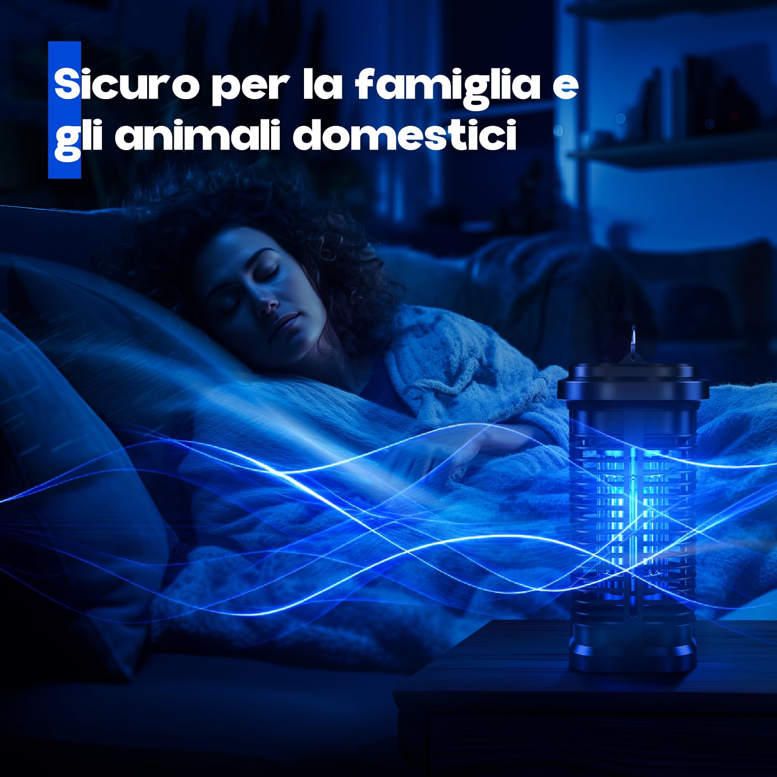 Lampada Antizanzare Elettrica, Aggiornamento 20W UV Zanzariera Elettrica Anti Insetti per Giardino Interno Esterno Impermeabile IPX4, con 1 Spazzole Pulit