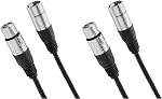 AmazonBasics XLR Male to Female Microphone Cable - 50 Feet, Black