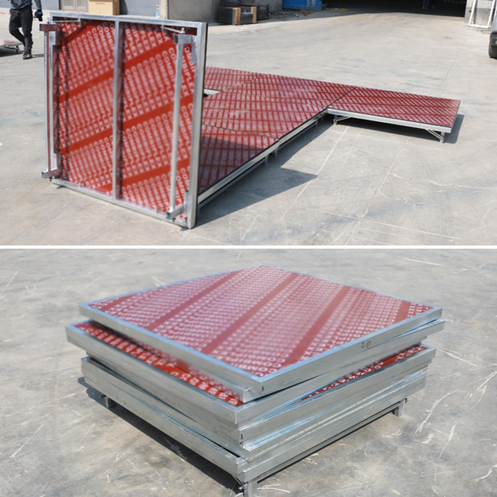 Palco rialzato portatile, modulare e pieghevole, ideale per eventi, concerti, DJ e gruppi musicali, con portata massima di 500 kg(100x128x20cm)