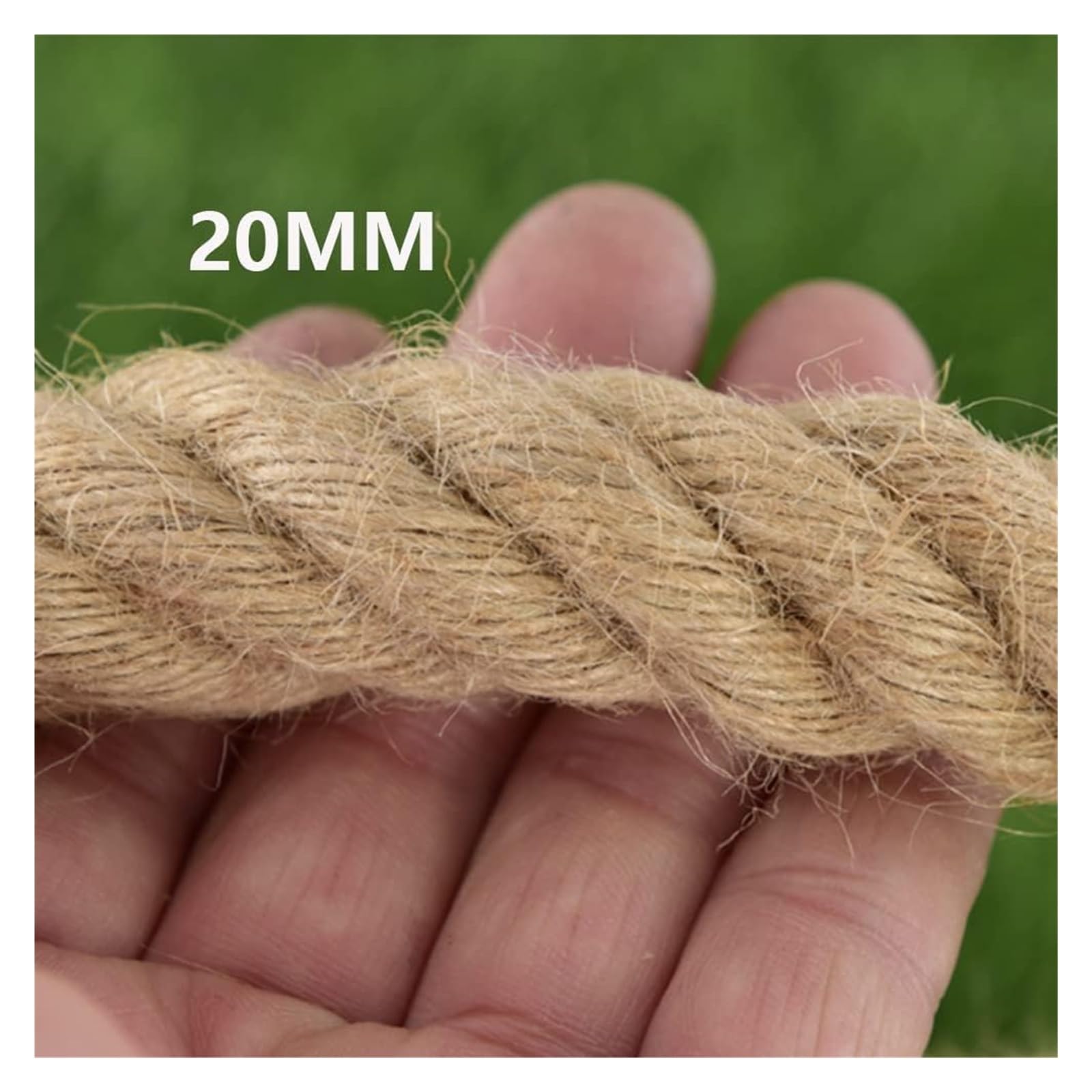 Sznur jutowy, Sznurek z liny konopnej o grubości 20 mm z juty do samodzielnego kształtowania krajobrazu(20MM 10M)