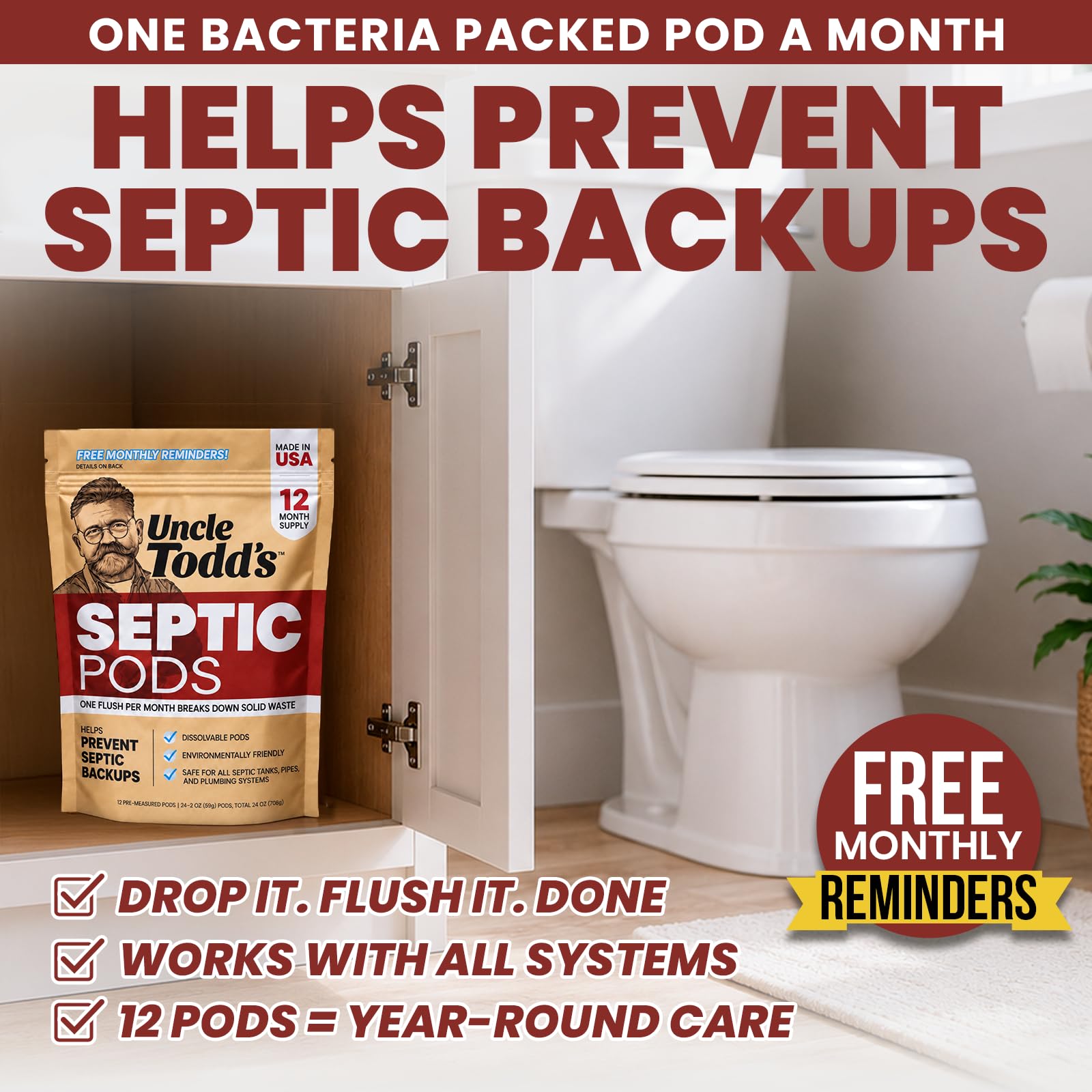 Septic Tank Treatment - 12 Month Supply -2
