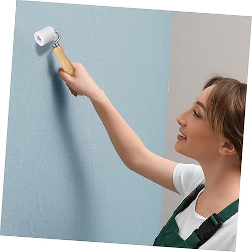Miniatura 7 de TEHAUX Rodillo de costura para papel tapiz, rodillo plano de madera para el hogar, rodillo de bricolaje multifunción, herramienta de rodillo para el