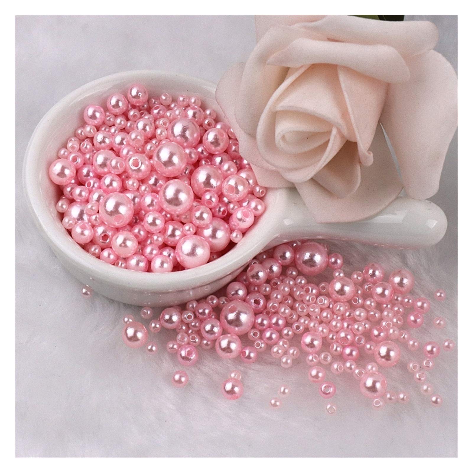 QZX1 150pcs Multi Size 3-8mm Colorful Beads With Hole Round Pearl Acrylic Imitation Pearls DIY For Jewelry Making Craft Garments Sew YC0520 (Color : 6)