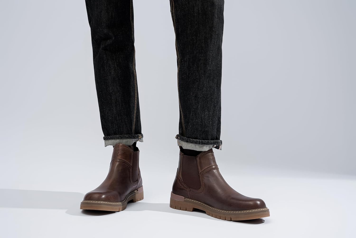 Jousen Chelsea Boots Casual Slip On Ankle Waterproof Mens Boots - Image 7