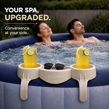 Bestway SaluSpa Drink Holder Spa Accessory Compatible with 7.9-10.6 Wall Thickness, Cup Holder with Small Tray for Inflatable Hot Tub