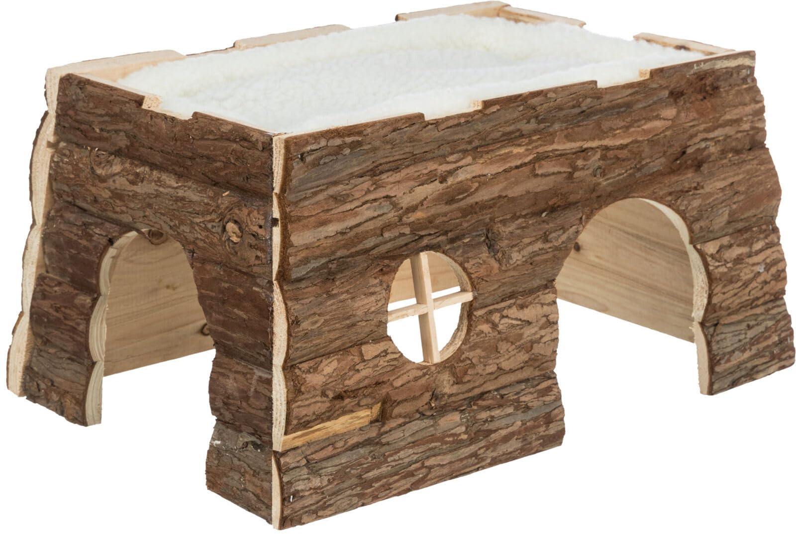 Trixie 6208 Natural Living Tilde Log House with Cuddly Bed 39 × 20 × 29 cm,Brown