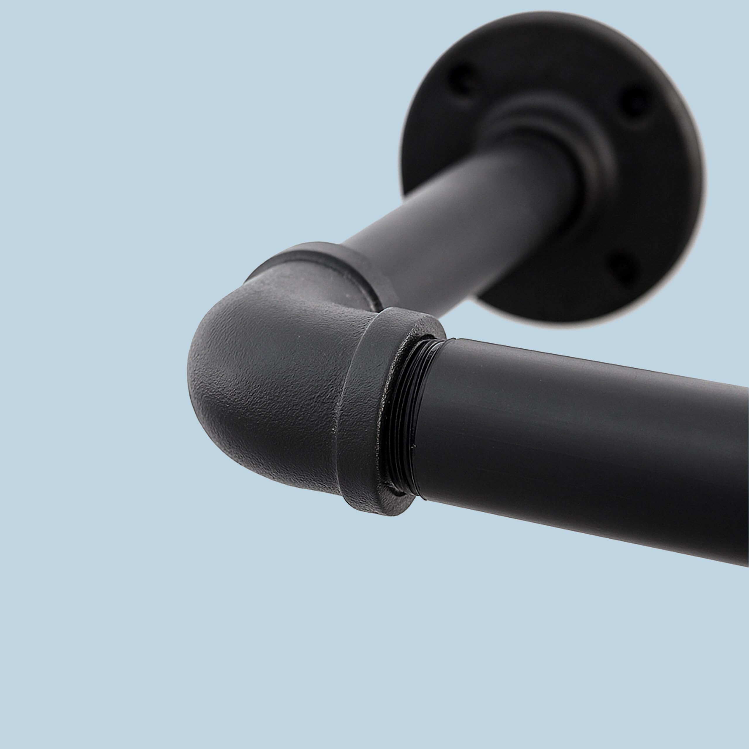 Relaxdays Barra Appendiabiti da Parete 140 cm, Stile Industriale, 6 Ganci a S, Camera, corridoio