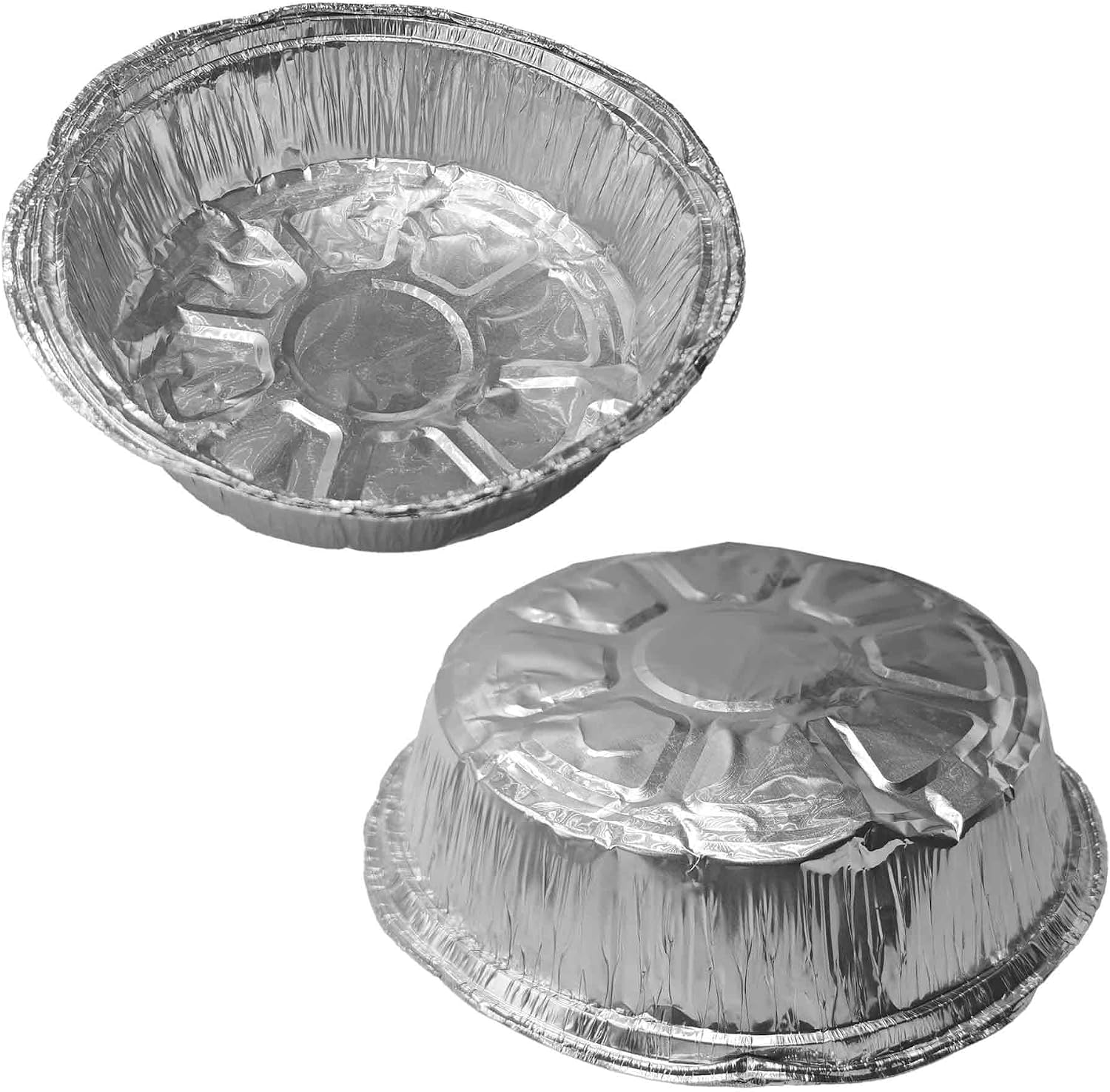 20PCS 6 Inch Round Aluminum Foil Pans, Disposable Tin Baking Containers for Cooking, Storage, Freezer & Oven Safe
