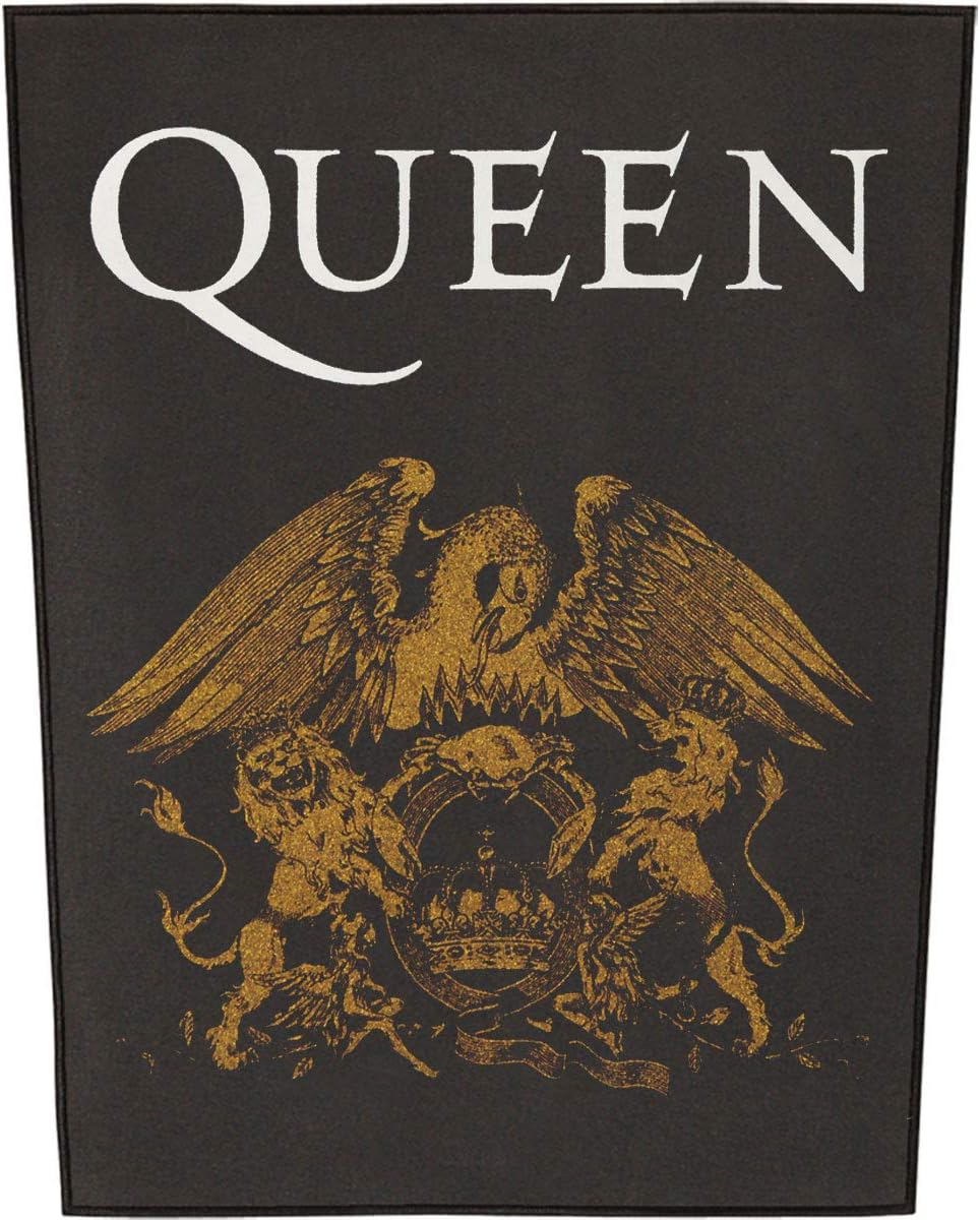 Queen Crest Back Patch Black 29x35.5cm : Amazon.co.uk: Home & Kitchen