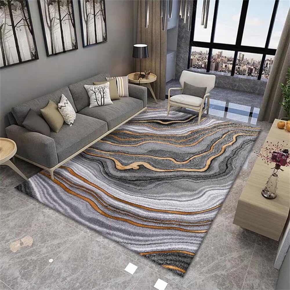 Tapis de chambre adulte gris doux avec texture ondulée et confort acoustique