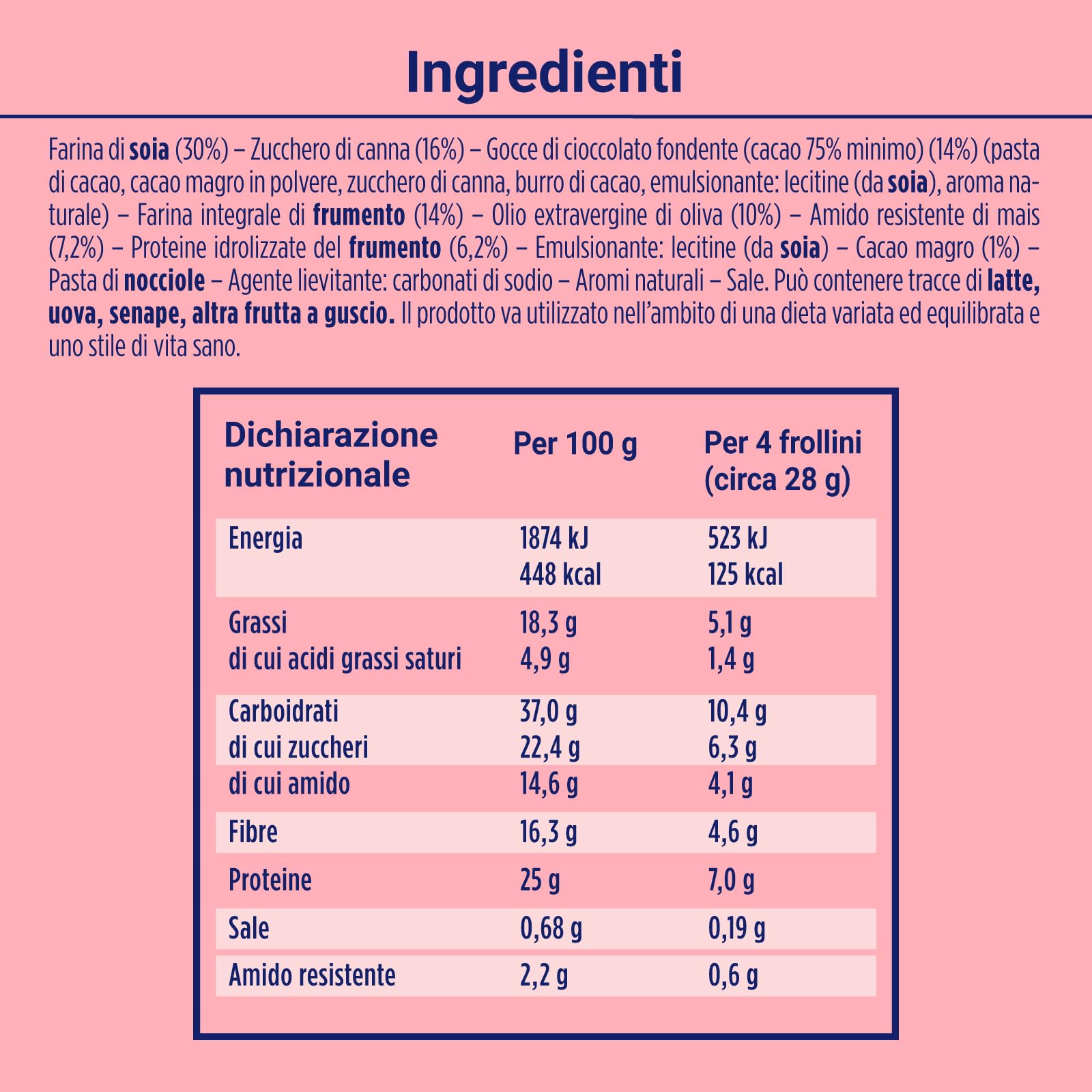 Enervit, Frollini con Gocce di Cioccolato, Per una Colazione Golosa e Dietetica, Ricchi di Proteine e Fibre, con Farina Integrale e Cioccolato Fondente, VeganOK, 9 Sacchetti da 200 Grammi