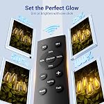 30FT Outdoor String Lights, 10+1 Waterproof & Shatterproof LED Edison Bulbs, with Remote & Dimmable, 3 Lighting Modes & Timer, Warm Yellow 2700K Patio Lights for Backyard Garden Balcony Party