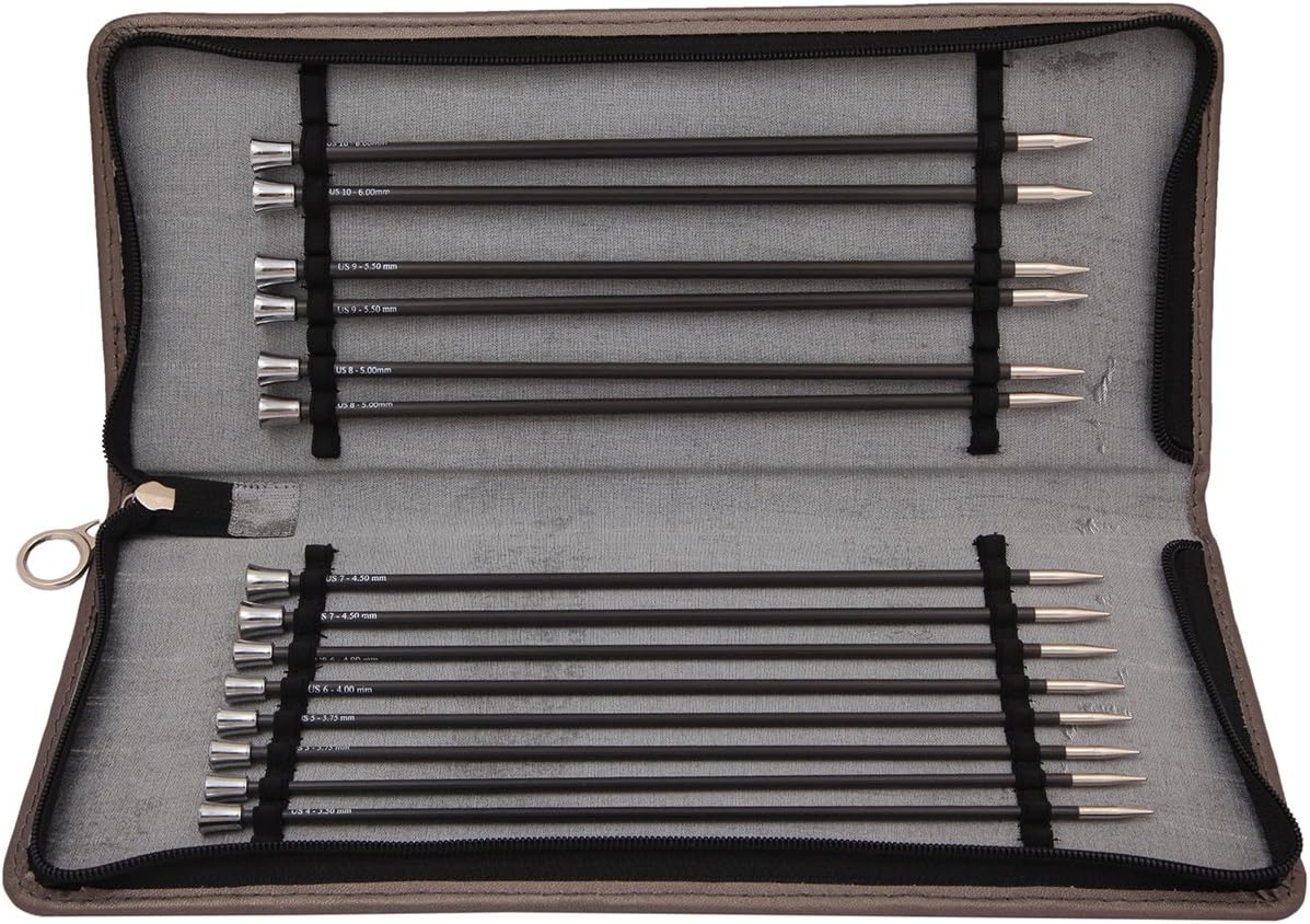 Knitter's Pride-Karbonz Straight Needle Set 10", Black