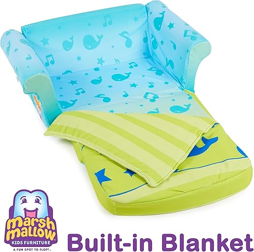 Miniatura 28 de Marshmallow Furniture, Gabby's Dollhouse - Sofá cama 3 en 1 para bebé, sofá convertible para niños, sofá cama y tapete de espuma para siesta para