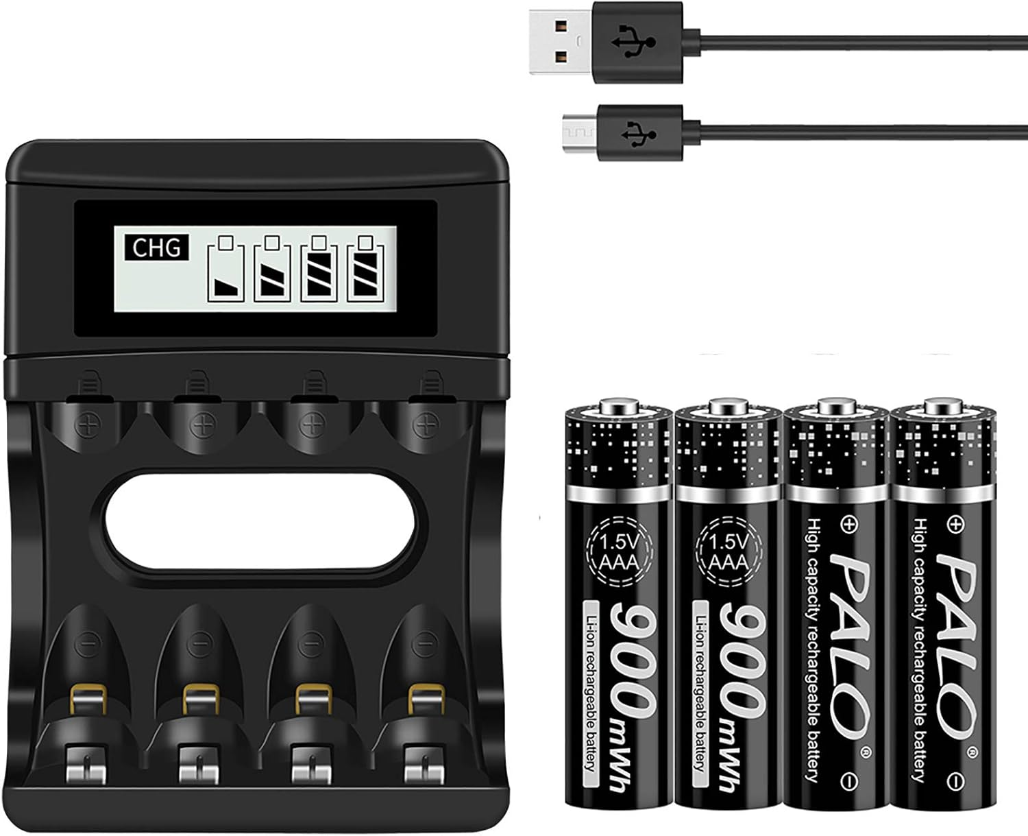 CITYORK AA AAA Battery Charger Slots Speedy Charger for Liion AA AAA