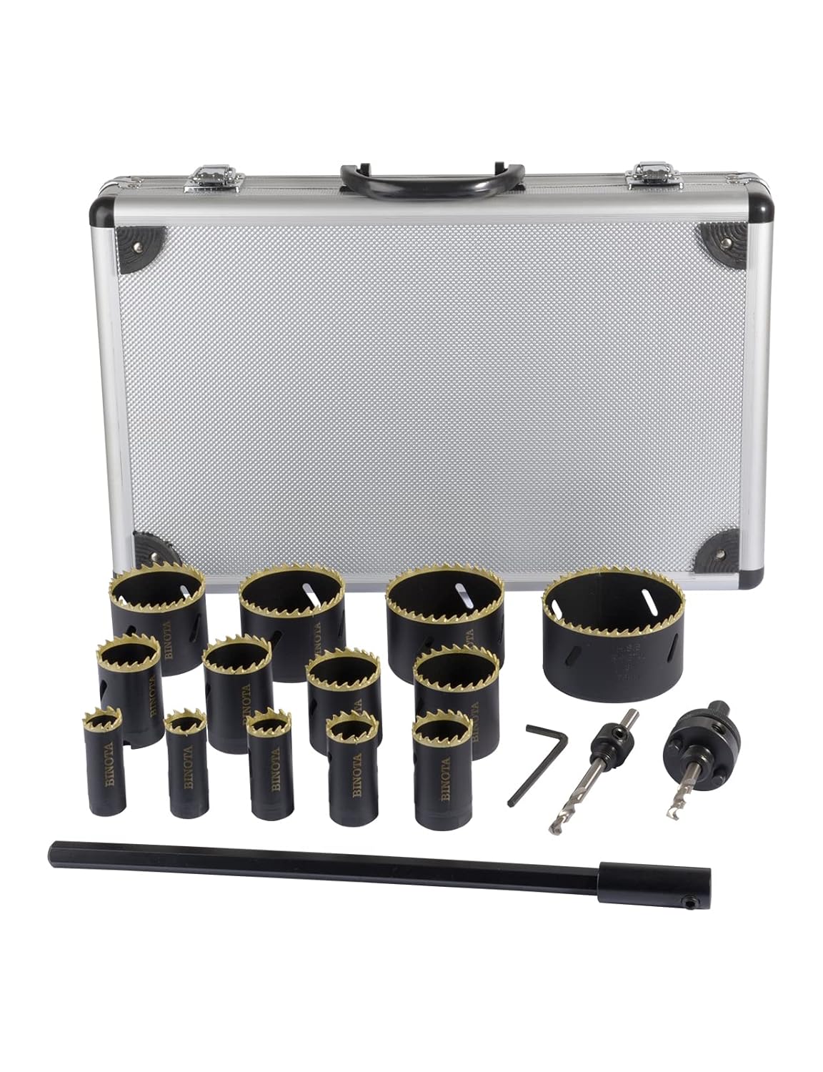 BINOTA BiMetal Hole Saw M42, Set 17PC for Metal, Wood, Plywood, PVC