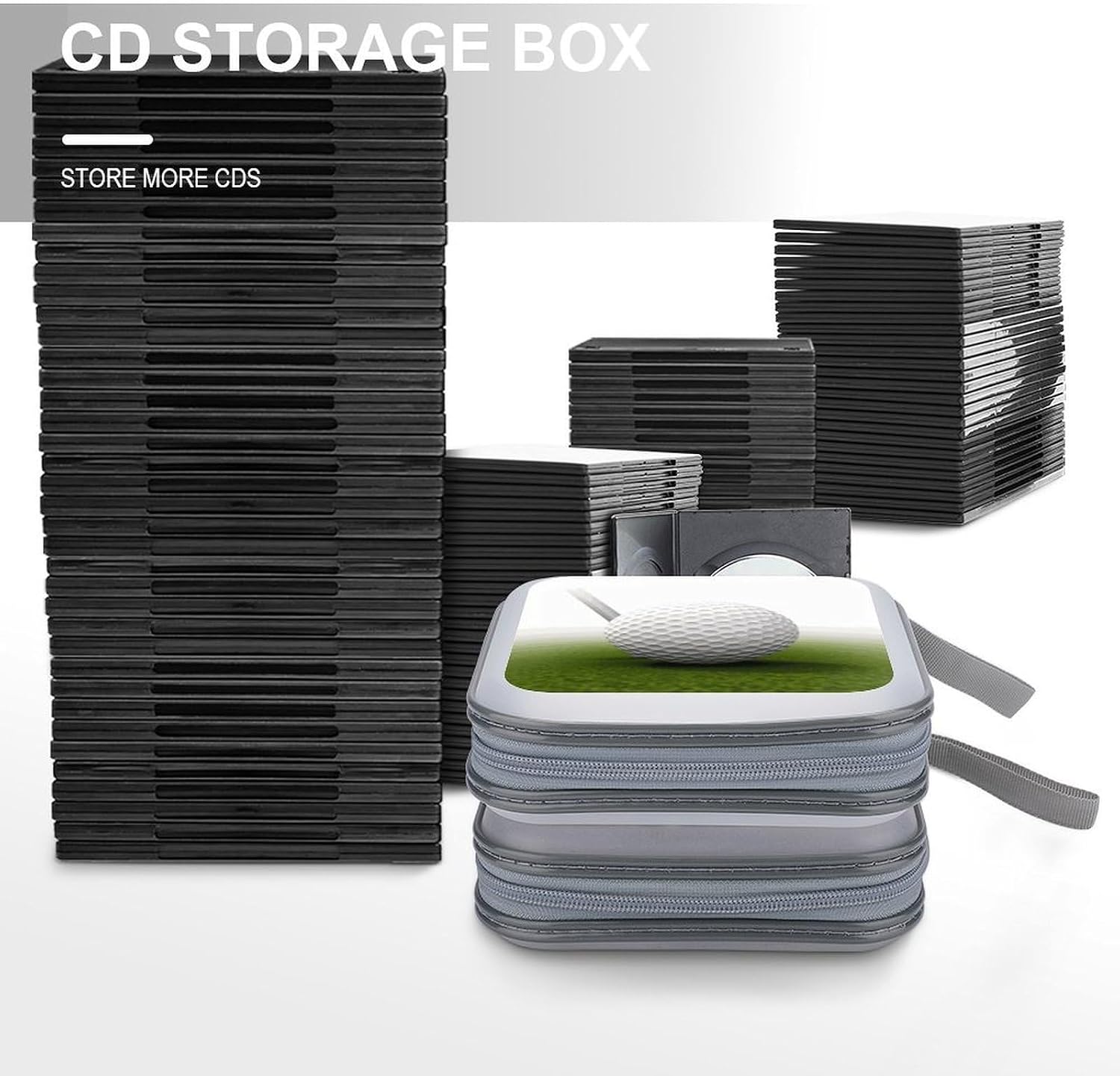 Golf Ball CD Case CD Storage Box DVD Sleeves