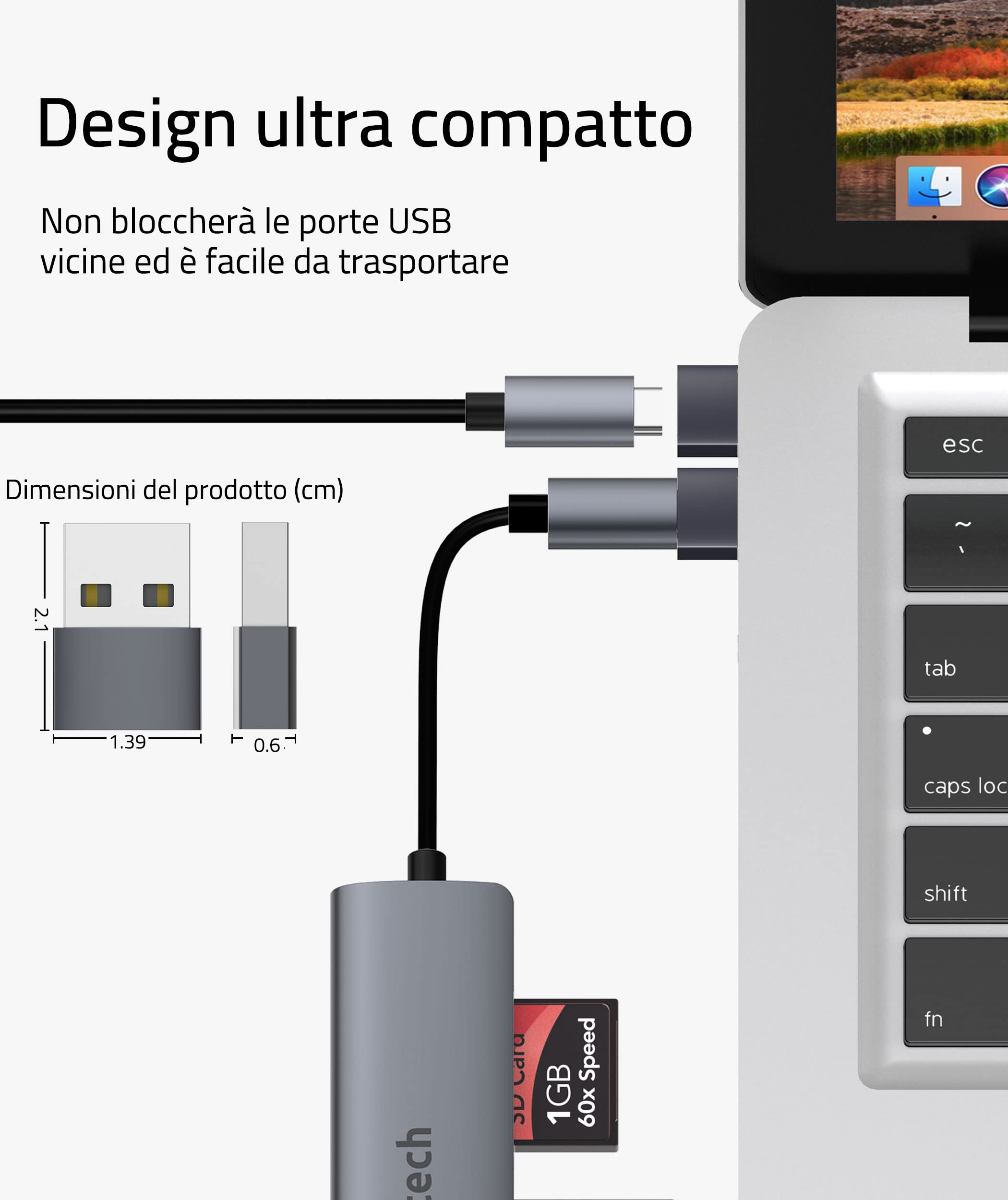 Syntech - Adattatore USB C femmina a USB maschio (3 pezzi), convertitore da tipo C a USB A, compatibile con iPhone 12 13 14 15 Pro Max, computer portatili, Caricabatterie, Samsung Galaxy
